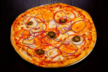 Delicious mexican pizza