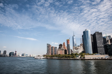Fototapeta na wymiar New York city sunset panorama 