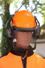 Lumberjack safety gear helmet