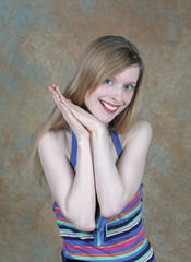 Naklejka premium Sweet little girl