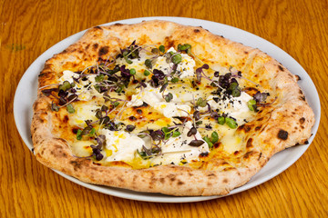 Pizza with mozzarella