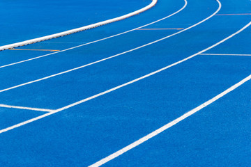 Fototapeta premium running track blue color - For fitness or competition Bangkok of Thailand