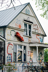 House at the Heidelberg Project, in Detroit, Michigan