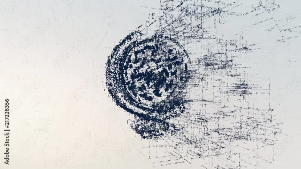 Wall mural digital world sign, a design consisting of a code of numbers and a symbol