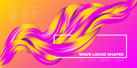 Colorful Wavy Liquid Shapes.