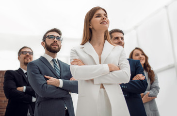 Obraz premium successful business team standing in the office