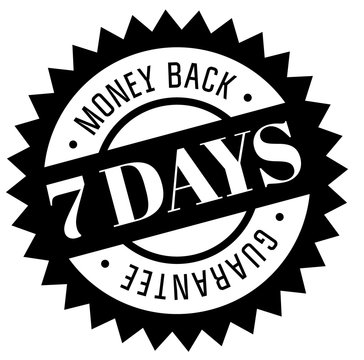 seven days money back guarantee stamp