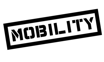 Mobility typographic stamp