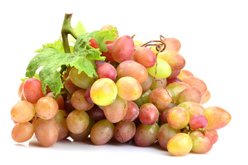 Grapes on a white background
