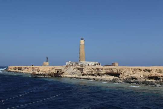 Egypt, Red Sea: The lighthouse of Big Brother Island