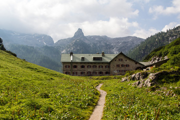 Path to the Kärlinger Haus at the Funtensee in Bavaria, Germany