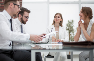 business team using laptop to get new informatio