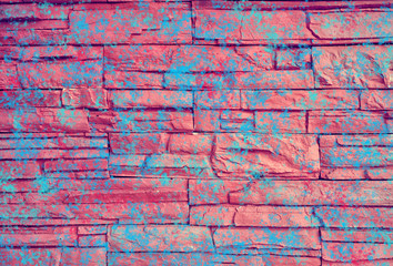 grunge blue paint and  pink background