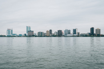 Obraz premium The skyline of Windsor, Ontario