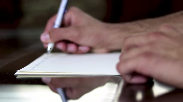 writing on blank paper