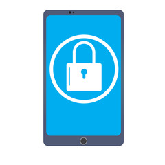 Lockpad on a cellphone. Cyber Security