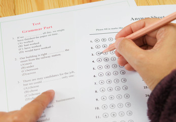 English multiple choice test