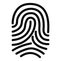 Isolated silhouette of fingerprints