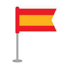 Isolated flag of Spain