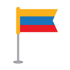 Isolated flag of Colombia