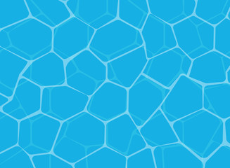 Vector Illustration of blue shining water surface background