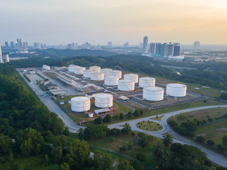 Naklejka premium Aerial View of Water Tank