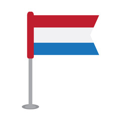 Isolated flag of the Netherlands