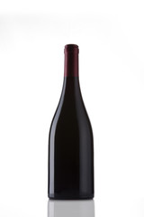 wine bottle isolated white.