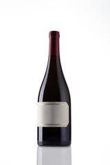 wine bottle with label isolated white