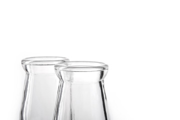 glass bottle mouse isolated white