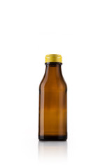 brown glass bottle isolated white