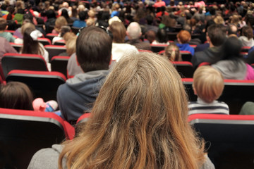 Crowd of people watching a show