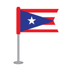 Isolated flag of Puerto Rico