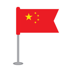 Isolated flag of China