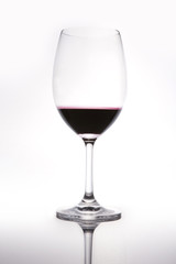 wine glass isolated white.