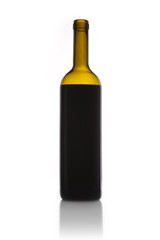 wine bottle isolated white.