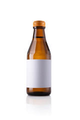 empty bottle isolated white.