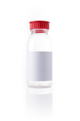 empty bottle isolated white.