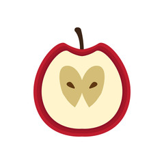Isolated cut apple icon
