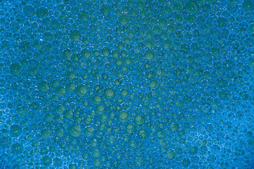 Obraz premium background. defocusing. soap foam is filled with green and blue light