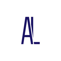 AL Initial Letter Linked logo icon vector