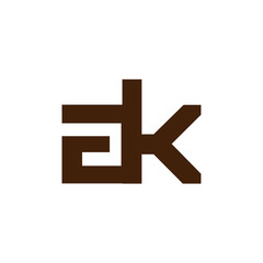 Obraz premium a k Initial Letter lowercase Linked logo icon vector