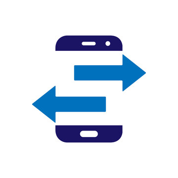 S letter smart phone mobile logo icon vector