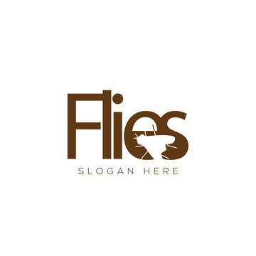 Flies logotype vector template