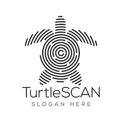 Turtle Scan Technology Logo vector Element. Animal Technology Logo Template