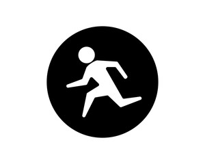 run man silhouette stickman figure person people human pictogram image vector icon