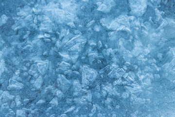 Texture of the ice surface. Winter background