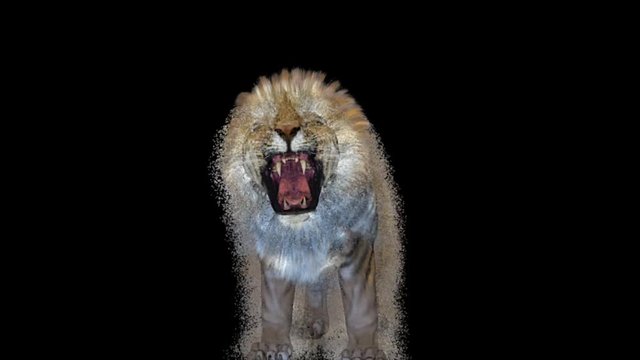 3d illustration of a tiger approaching for attack