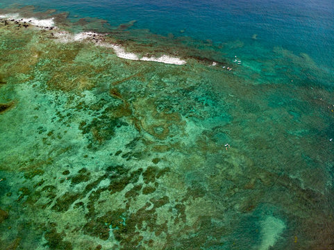 Kona-Kailua Coast Ocean Aerial View on The Big Island of Hawaii