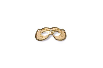 golden mask isolated white.